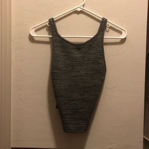 🚫 *SOLD* 🚫 Hollister Gray High Neck Crop Top